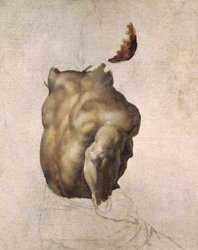 Estudio de un torso para La balsa de la Medusa, 1818 de Theodore Gericault